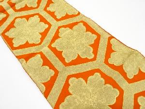 アンティーク　花亀甲模様織り出し袋帯（材料）